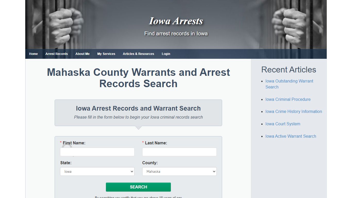 Mahaska County Warrants and Arrest Records Search